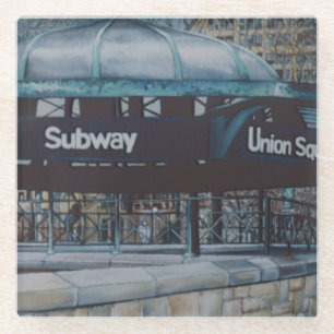 Unterirdische Blues Glasuntersetzer