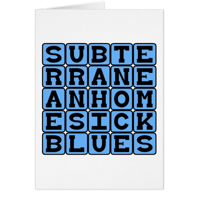 Unterirdische Homesick-Blues (Vorne)