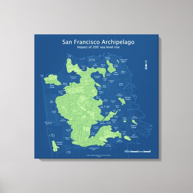 Unterirdische Straßen von San Francisco-24"x24",Le Leinwanddruck (Vorderseite)