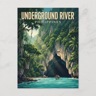 Unterirdischer Fluss Puerto Princesa Philippinen Postkarte