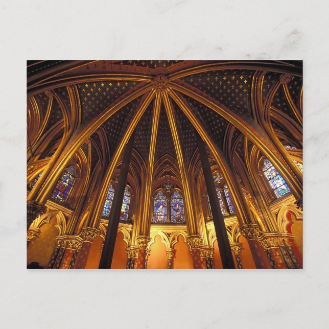 Unterkapelle La Sainte-Chapelle, Paris, Postkarte (Vorderseite)