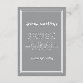 Unterkunft Einfach Gray Moderne Hochzeitsgäste Begleitkarte