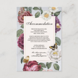 Unterkunft Hochzeit RSVP Bläserblütenblüte Blüte Begleitkarte