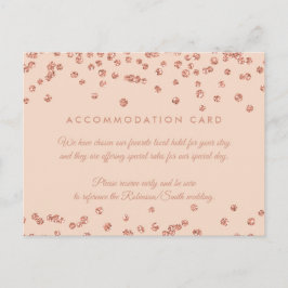 Unterkunft Rose Gold Glitzer Confetti Rose Postkarte