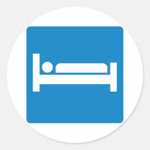 Unterkunft Runder Aufkleber