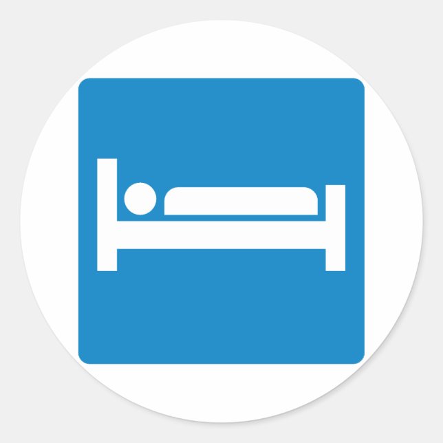 Unterkunft Runder Aufkleber (Vorderseite)