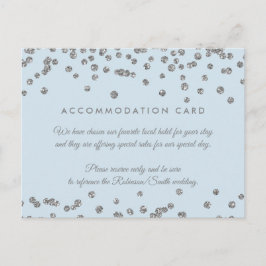 Unterkunft Silver Glitzer Confetti Ice Blue Postkarte