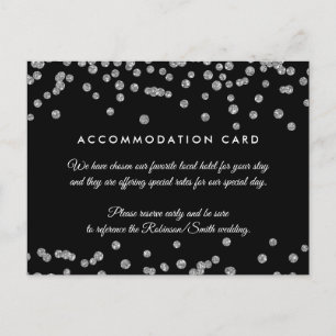 Unterkunft Silver Imitate Glitzer Confetti Black Postkarte