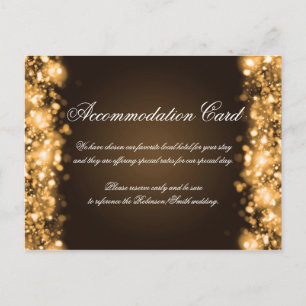 Unterkunft Sparkling Lights Gold Postkarte
