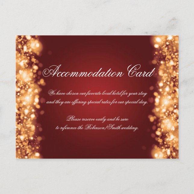 Unterkunft Sparkling Lights Gold Postkarte (Vorderseite)