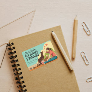 Unterlagen zum Aufklebern von Hunden und Spielgerä Rechteckiger Aufkleber