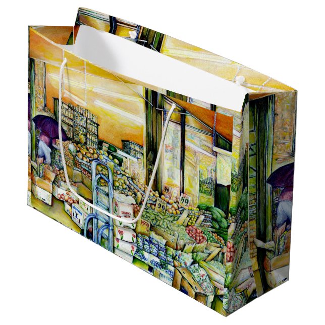 Unterminierung der künstlerischen Gentrifizierung Große Geschenktüte (Vorderseite Schrägansicht)