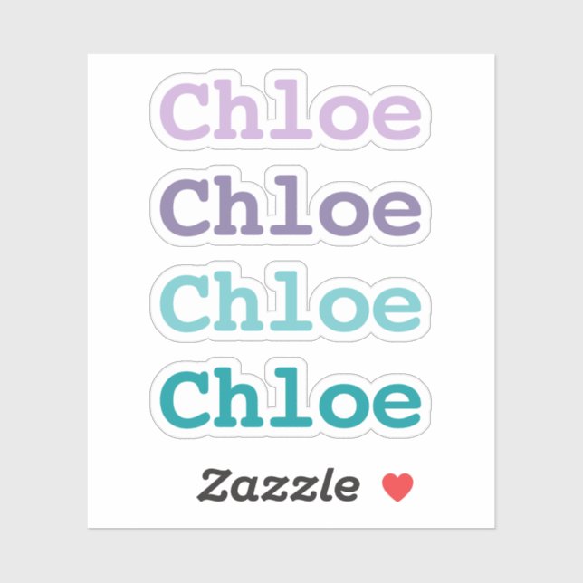 Untername des lila und Aquamarinen Farbtyps Aufkleber (Blatt)