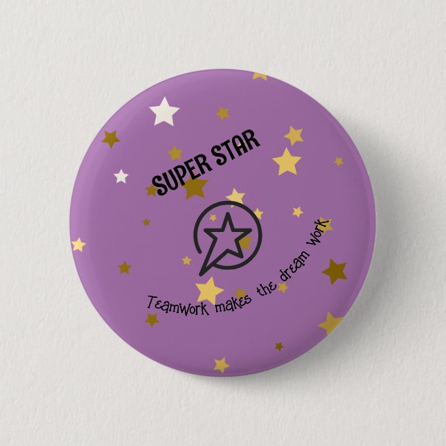 Unternehmen/Büro/Schule - Supergoldstern bearbeite Button (Vorderseite)