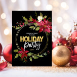 Unternehmen CORPORATE Red Black Gold Poinsettia PA Feiertagskarte<br><div class="desc">Beeindrucken Sie all Ihre Mitarbeiter mit diesen eleganten,  blumengeschmückten Weihnachtsfeierlichkeiten. Deep Red Poinsettias Blume mit Imitaten goldenen Folie und schwarzen Hintergrund. Die Rückseite der Karte hat Platz,  um Ihre Informationen hinzuzufügen. Ideal für Firmen-,  Büro-,  Event- oder Hausabendessen Party. Kontaktieren Sie den Designer für weitere Variationen.</div>