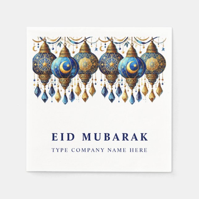 Unternehmen Eid Mubarak Holiday Postkarte Serviette (Vorderseite)