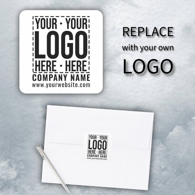 Unternehmen für kundenspezifische Firmenlogos Mode Quadratischer Aufkleber (Von Creator hochgeladen)