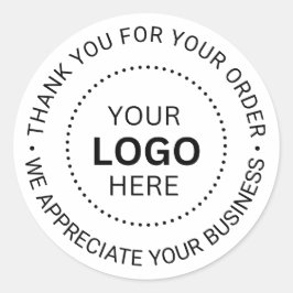Unternehmen für kundenspezifische Firmenlogos - Vi Runder Aufkleber