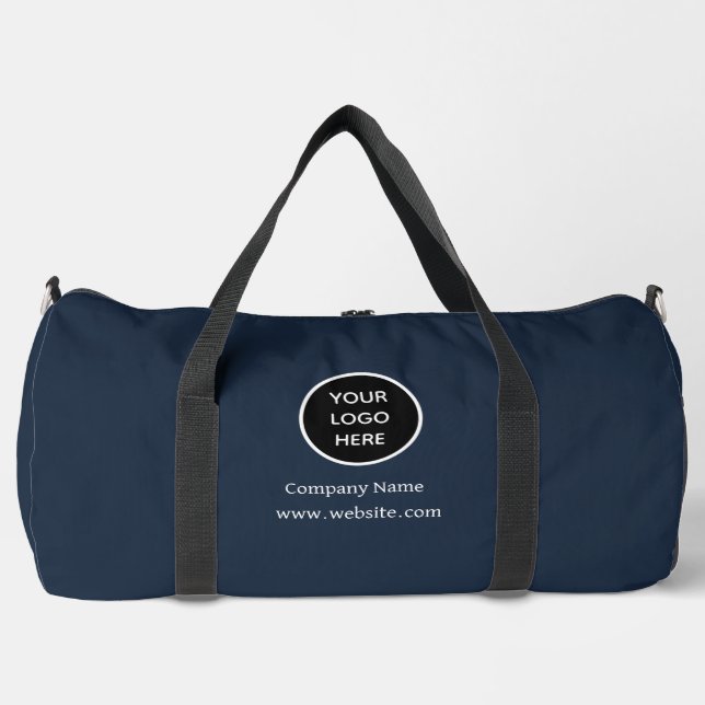 Unternehmen für kundenspezifische Logos Navy Blue  Duffle Bag (Vorderseite)
