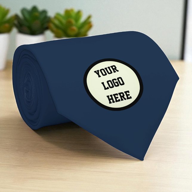 Unternehmen für kundenspezifische Logos Navy Blue  Krawatte (Von Creator hochgeladen)