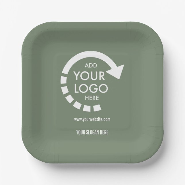 Unternehmen für kundenspezifisches Logo | Sage Gre Pappteller (Vorderseite)