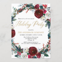 Unternehmen Holiday Party burgundes Gold elegant