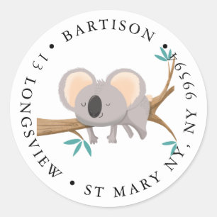 Unternehmen Koala Classic Round Sticker