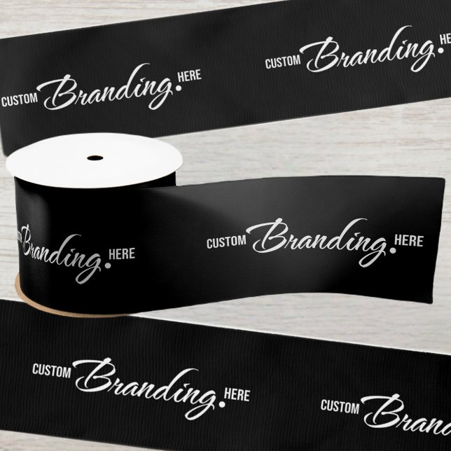 Unternehmen Logo-Geschäft mit Black Gift Wrapping Satinband (black logo business gift wrapping ribbon)