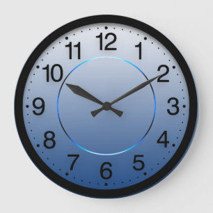 Unternehmen Minimalismus Blue Navy Ombre White Große Wanduhr