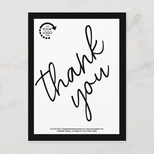 Unternehmen mit benutzerdefiniertem Logo - Moderne Postkarte (Vorderseite)