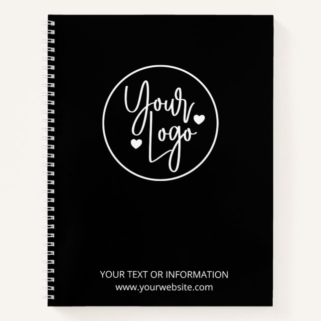 Unternehmen mit Firmenlogo Minimalistisch Notizbuch (Vorderseite)