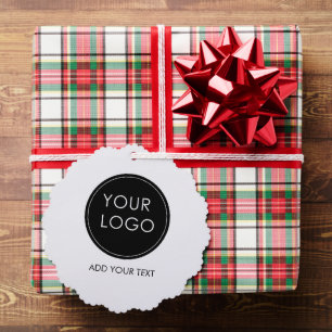 Unternehmen mit Firmenlogo White Ornament Karte