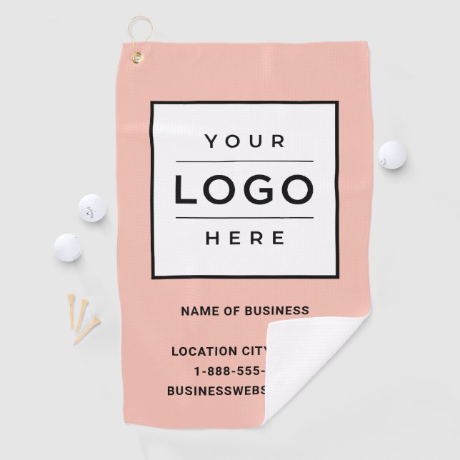 Unternehmen mit Logo für das Logo "Custom Blush Pi Golfhandtuch (Insitu)