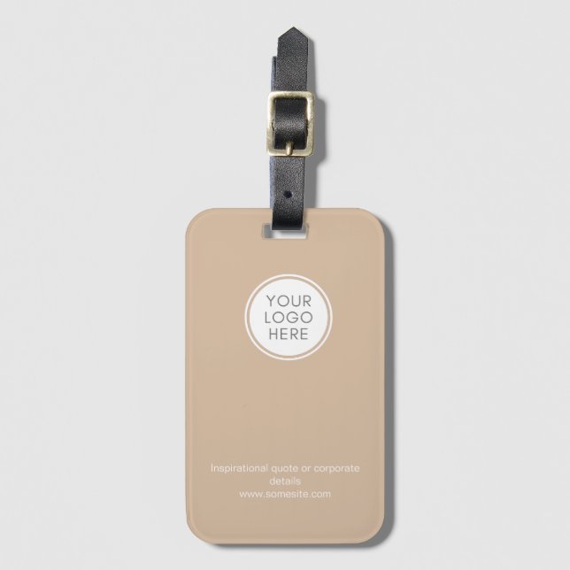 Unternehmen mit Logo und Geschäftsinformation Gepäckanhänger (Vorderseite Vertikal)