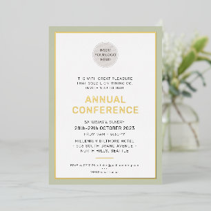 UNTERNEHMEN Modernes Ereignis - einfach grün Folieneinladung