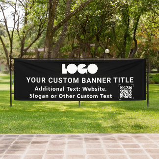 Unternehmen QR Outdoor mit Logo für kleine Unterne Banner