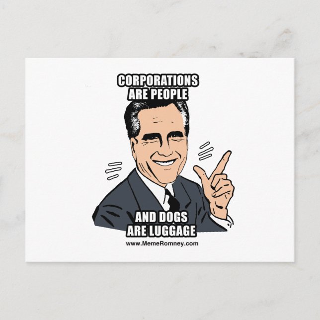 UNTERNEHMEN SIND MENSCHEN UND HUNDE SIND GEPÄCK POSTKARTE (Vorderseite)