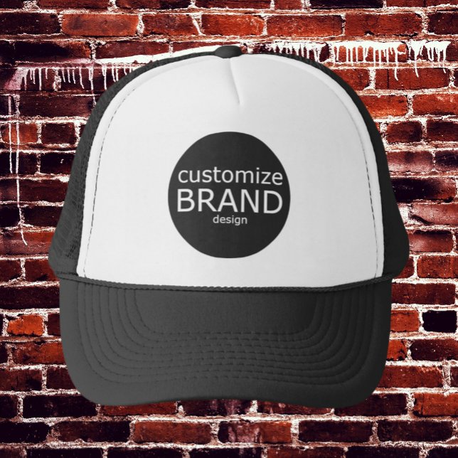 Unternehmen Swag Business Brand Fügen Sie Ihre Log Truckerkappe (black custom logo hat)