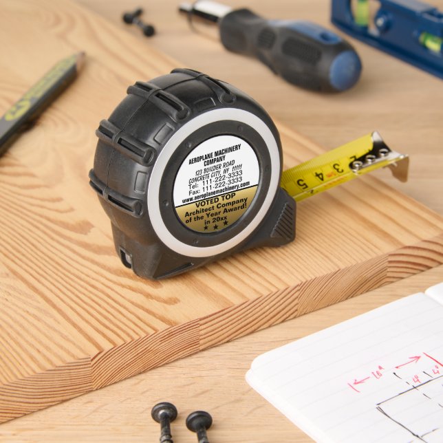 Unternehmen vernetzen Kundengeschenk White Gold Maßband (Holzbau)