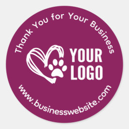 Unternehmen Vielen Dank für Ihre Aufkleber mit Log