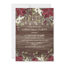 Unternehmen Weihnachtsfest Party Rustic Wood Red P