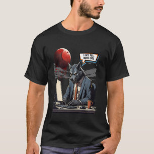 Unternehmens-Werwolf-Geschäft bei Tag, Bestie bei T-Shirt