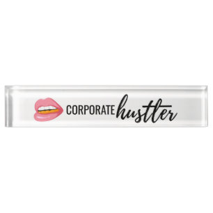 Unternehmensarbeitstier-Schreibtisch-Platte Namensplakette