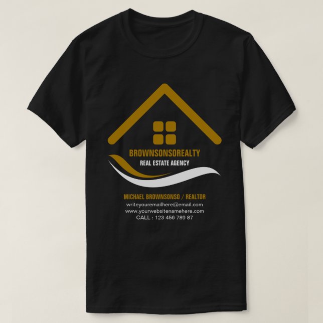 Unternehmensberater für Immobilien T-Shirt (Design vorne)