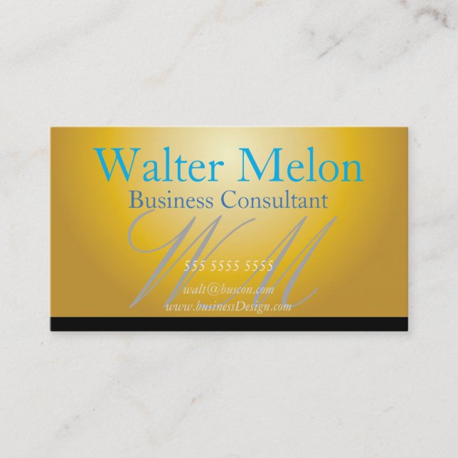 Unternehmensberater Goldener Wert Großes Budget Visitenkarte (Vorderseite)