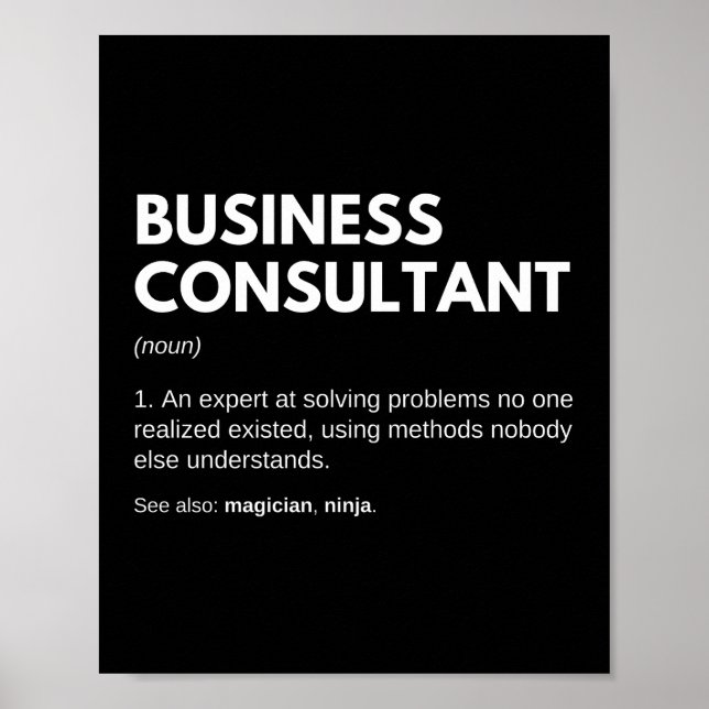 Unternehmensberater und Analysten Funny Work Poster (Vorne)