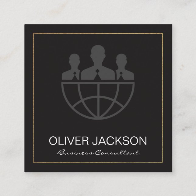 Unternehmensberater | Unternehmen Quadratische Visitenkarte (Vorderseite)