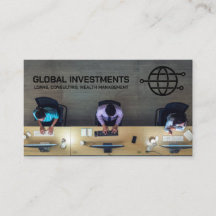 Unternehmensbüro   Top-Ansicht Visitenkarte