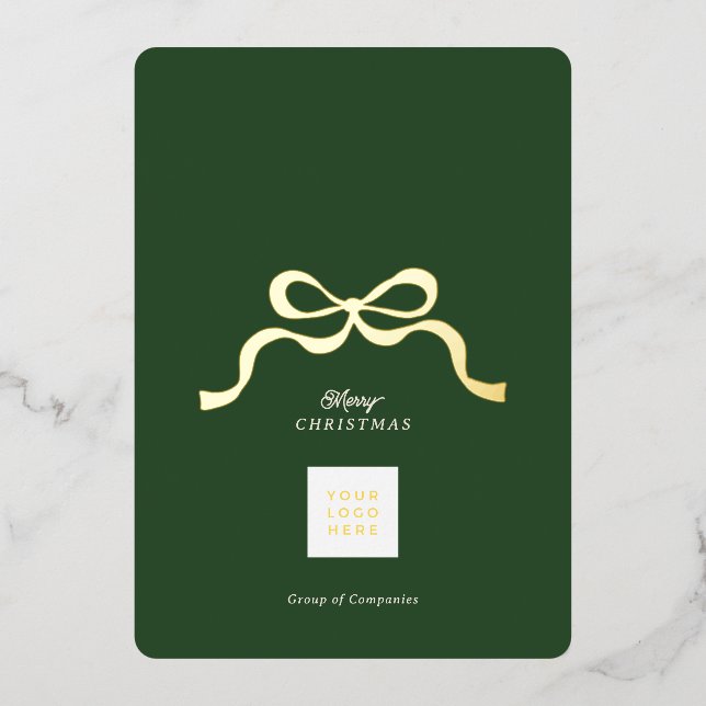 Unternehmensdanken und Frohe Festtage Folien Feiertagskarte (Vorderseite)