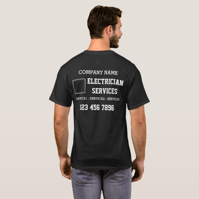 Unternehmenseinheitlichkeit eines Unternehmens mit T-Shirt (Schwarz voll)